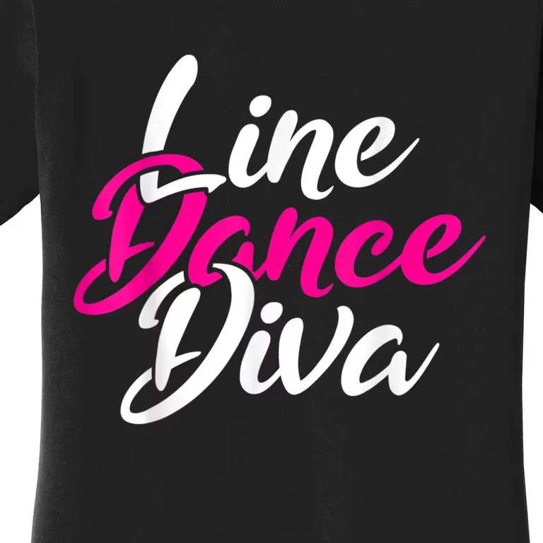 Western Country Line Dancing Diva Women Line Dance Women's T-Shirt