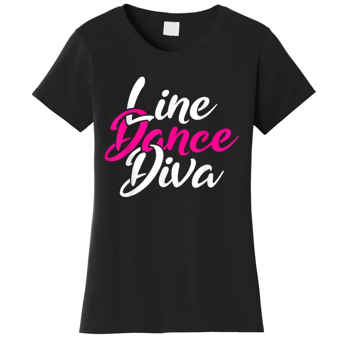 Western Country Line Dancing Diva Women Line Dance Women's T-Shirt