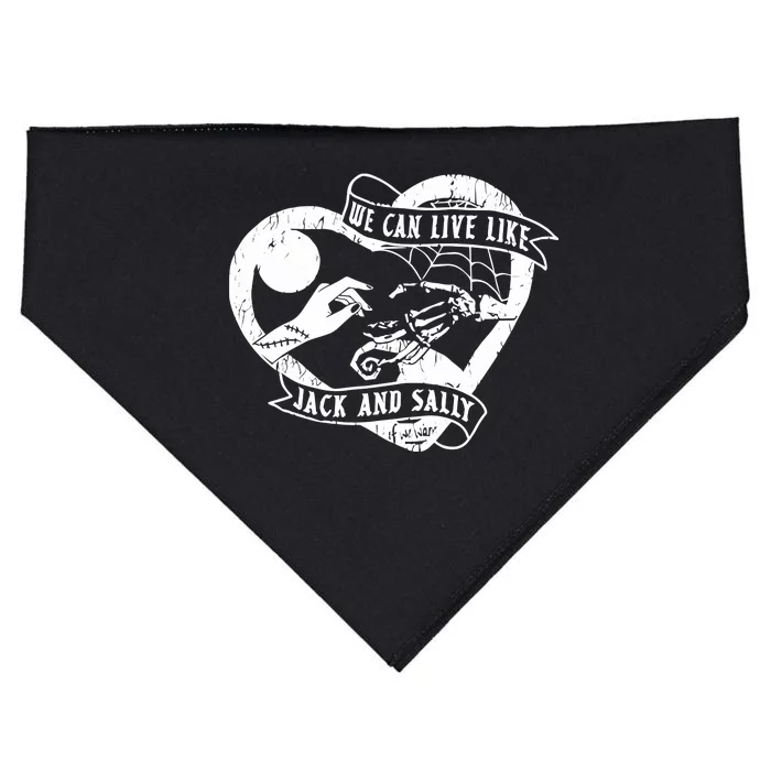 We Can Live Like Jack And Sally USA-Made Doggie Bandana