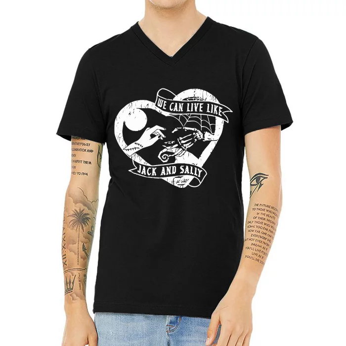 We Can Live Like Jack And Sally V-Neck T-Shirt