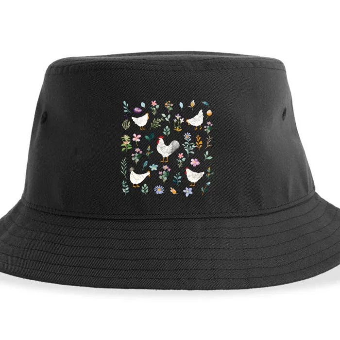 Wildflower Chicken Ladies Sustainable Bucket Hat