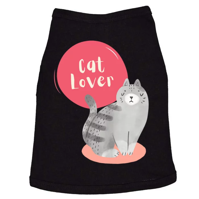 Wo Cat Lover Cat Mom Cute Cat Illustration Wo Doggie Tank