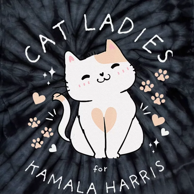 Women Cat Ladies For Kamala Harris Gift Tie-Dye T-Shirt