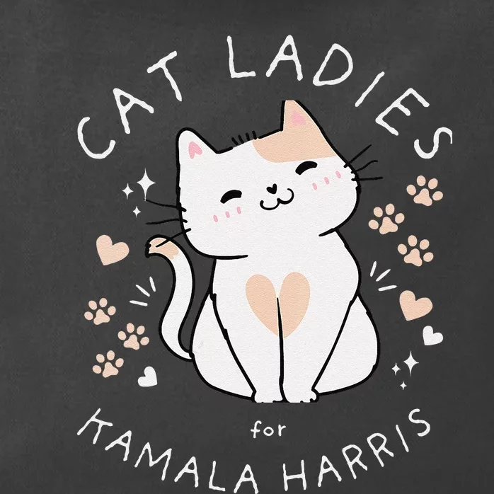 Women Cat Ladies For Kamala Harris Gift Zip Tote Bag