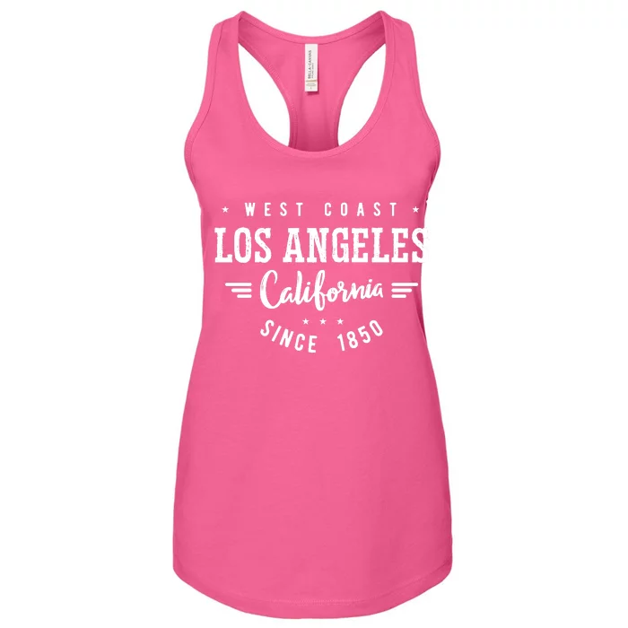 West Coast Los Angeles California Since 1850 Women's Racerback Tank