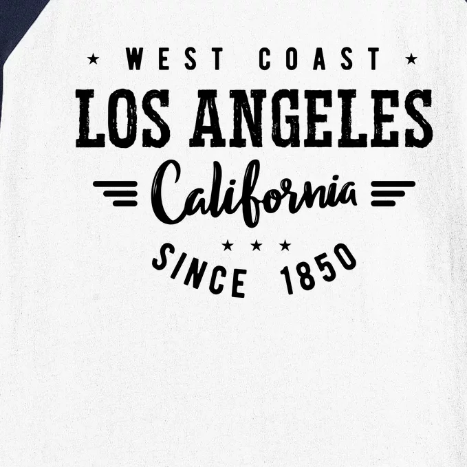 West Coast Los Angeles California Since 1850 Baseball Sleeve Shirt