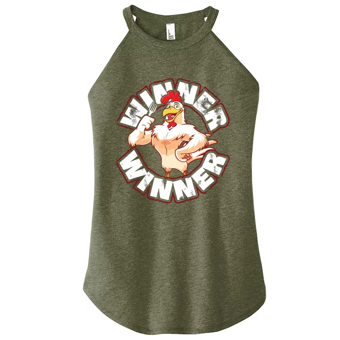 Winner Chicken Lucky Casino Gambling Blackjack Alcohol Women’s Perfect Tri Rocker Tank