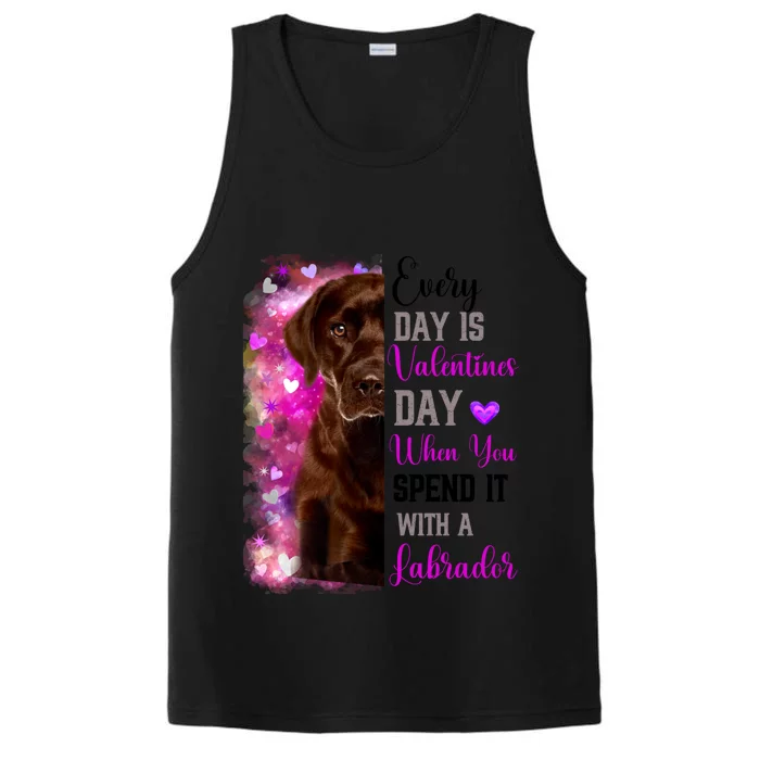 Wo Chocolate Labrador Dog Valentines Day Mom Dogs Meaningful Gift Performance Tank