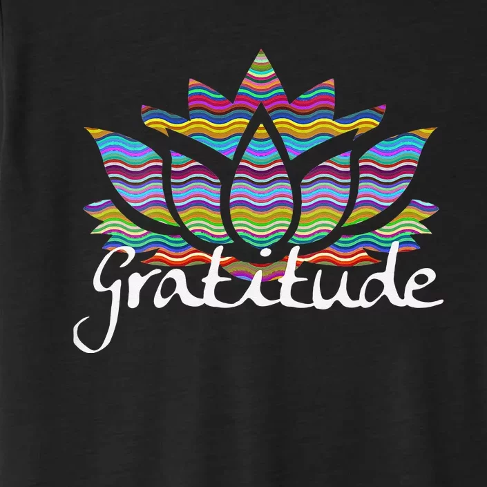 Womens COLORFUL LOTUS GRATITUDE ChromaSoft Performance T-Shirt