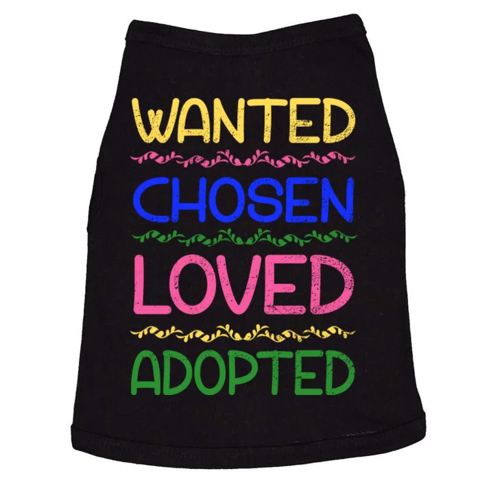 Wanted Chosen Loved Adopted Doggie Tank