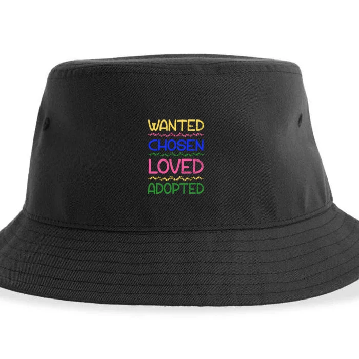 Wanted Chosen Loved Adopted Sustainable Bucket Hat