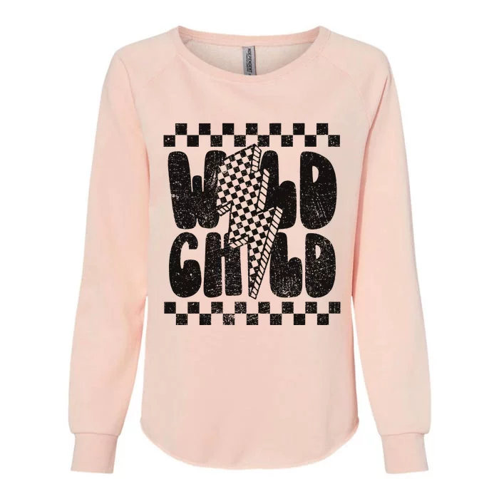 Wild Child Lightning Bolt Womens California Wash Sweatshirt