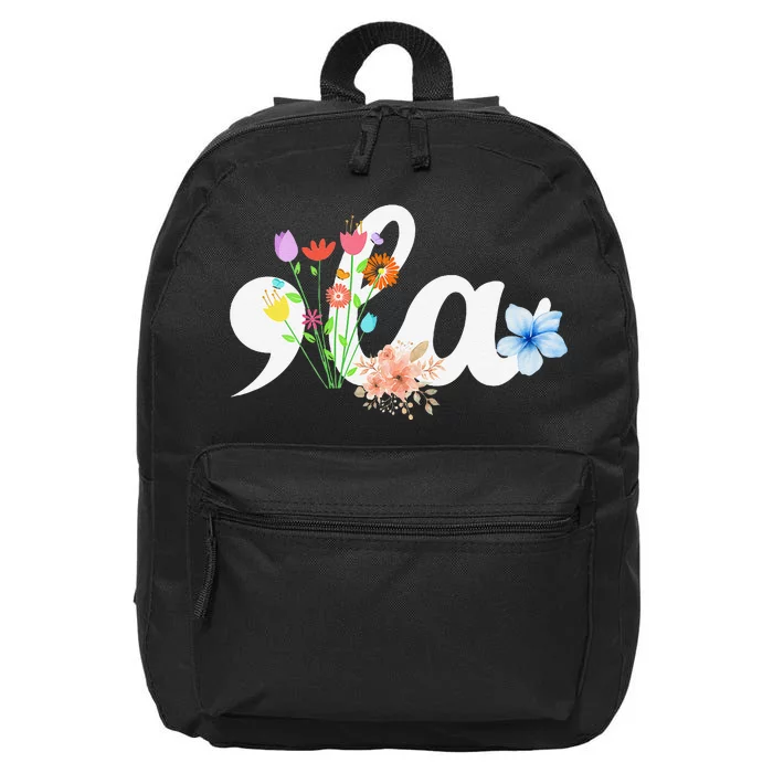 Women Comma La Floral Kamala Harris President 2024 Coma La Flowers Gift 16 in Basic Backpack