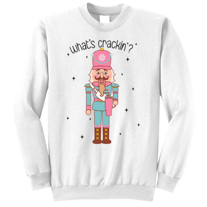 Whats Crackin Merry Christmas Nutcracker Xmas Bougie Sweatshirt