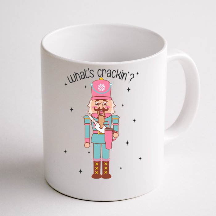 Whats Crackin Merry Christmas Nutcracker Xmas Bougie Front & Back Coffee Mug