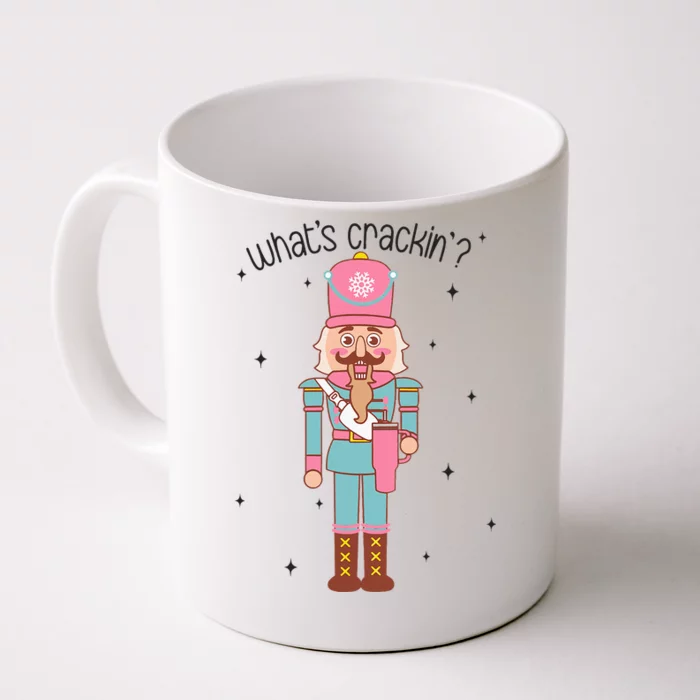 Whats Crackin Merry Christmas Nutcracker Xmas Bougie Front & Back Coffee Mug