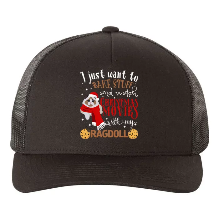 Watch Christmas Movies With My Ragdoll Cat Lover Yupoong Adult 5-Panel Trucker Hat