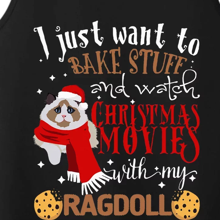 Watch Christmas Movies With My Ragdoll Cat Lover Performance Tank