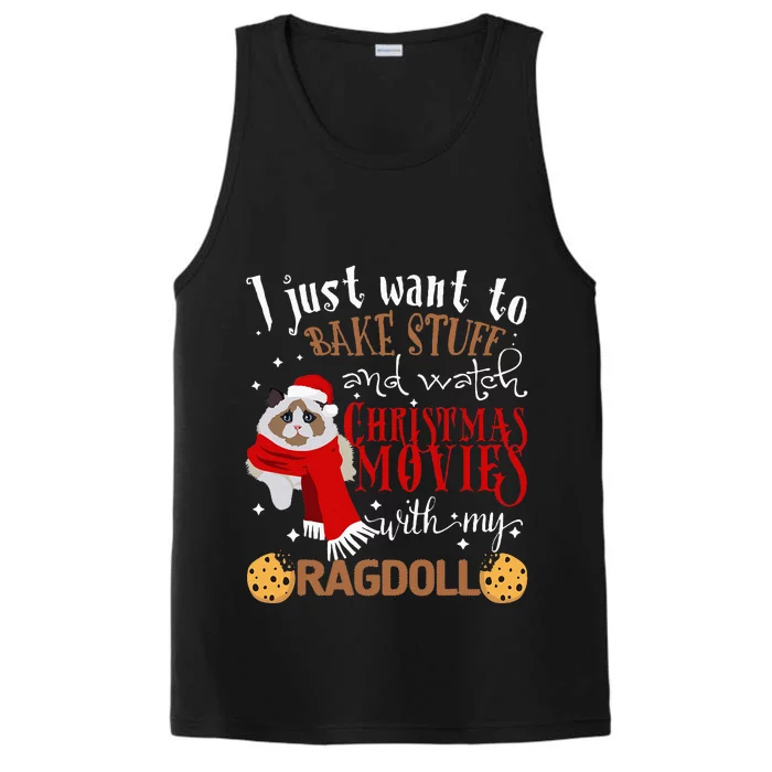 Watch Christmas Movies With My Ragdoll Cat Lover Performance Tank