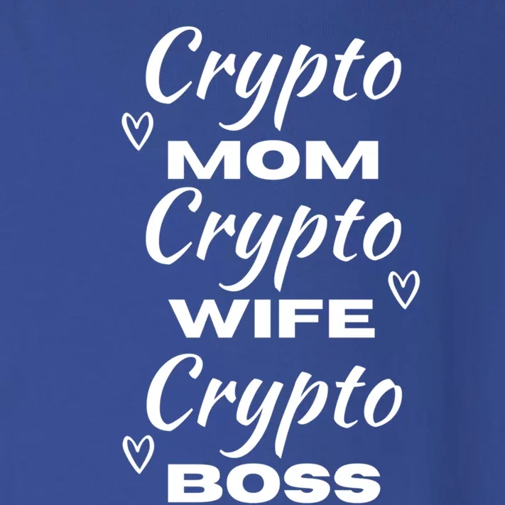 Wo Crypto Mom Wife Boss Funny Tee Bitcoin Ethereum Gift Toddler Long Sleeve Shirt