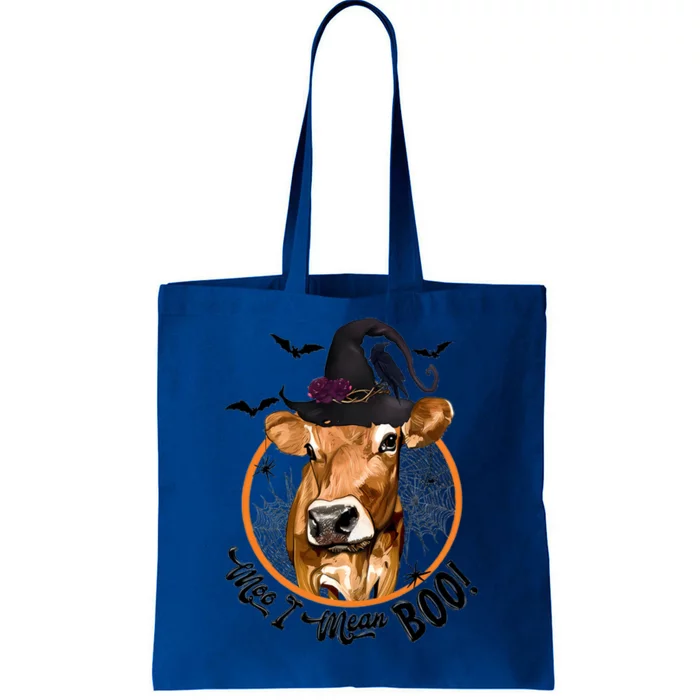 Witch Cow Moo I Mean Boo Halloween Funny Cow Lover Cute Gift Tote Bag