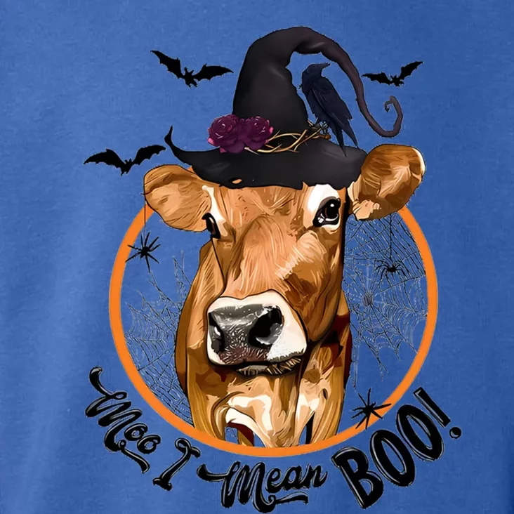 Witch Cow Moo I Mean Boo Halloween Funny Cow Lover Cute Gift Toddler Hoodie