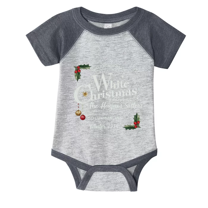 White Christmas Movie 1954 Xmas Song Haynes Sisters Xmas Infant Baby Jersey Bodysuit