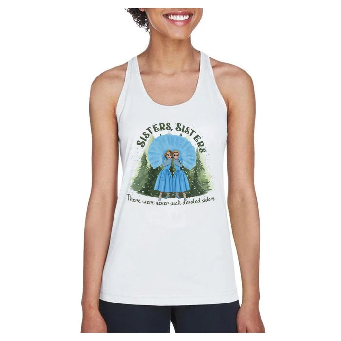 White Christmas Movie 1954 Bob Phil Betty Judy White Xmas Women's Racerback Tank