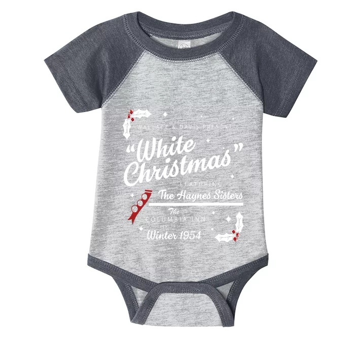 White Christmas Movie 1954 Xmas Song Haynes Sisters Xmas Infant Baby Jersey Bodysuit