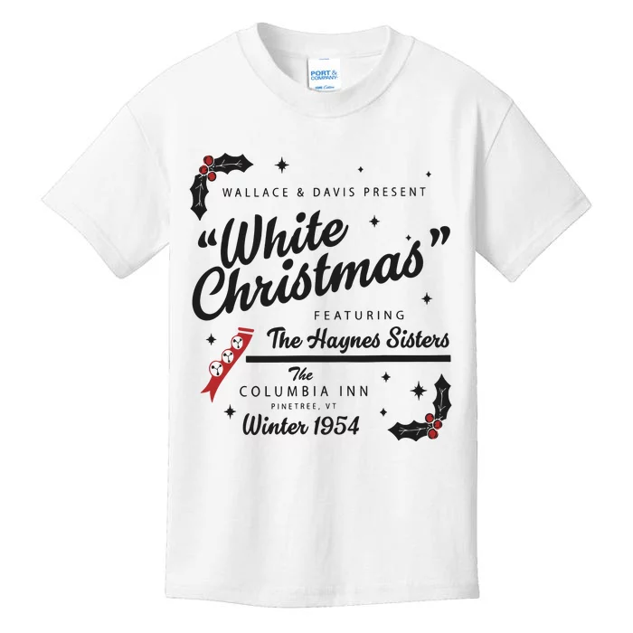 White Christmas Movie 1954 Xmas Song Haynes Sisters Xmas Kids T-Shirt