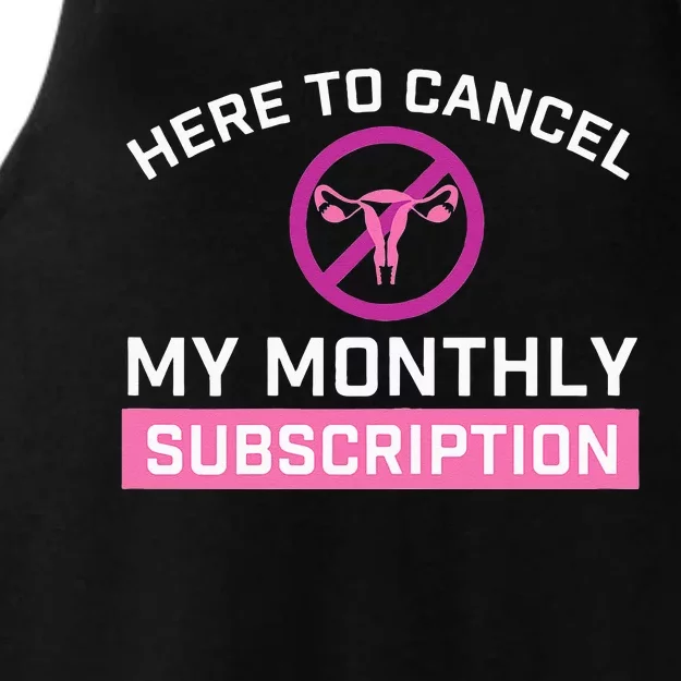 Womens Cancel My Monthly Subscription Hysterectomy Uterus Surgery Ladies Tri-Blend Wicking Tank