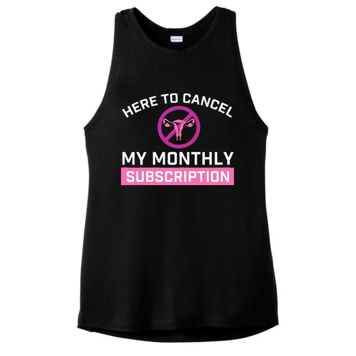 Womens Cancel My Monthly Subscription Hysterectomy Uterus Surgery Ladies Tri-Blend Wicking Tank