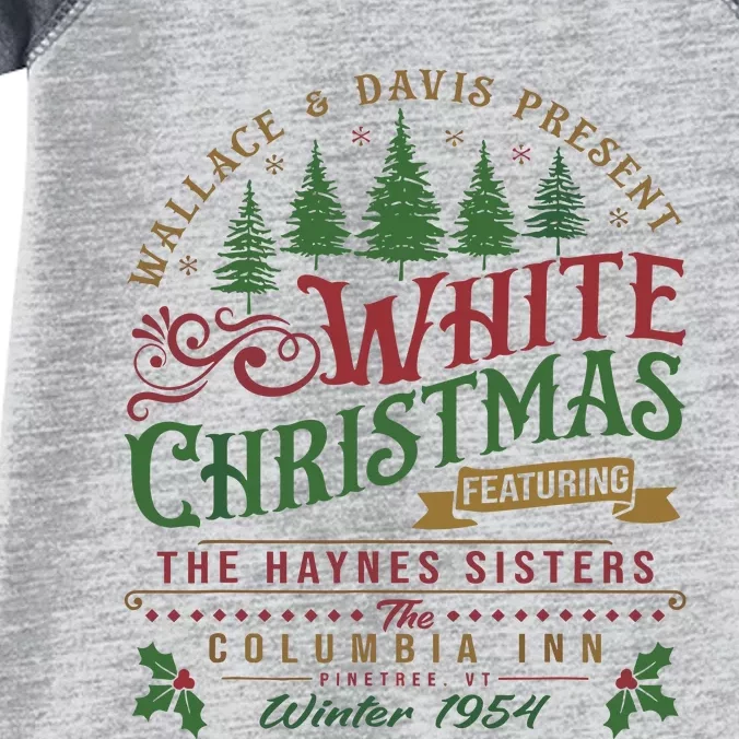 White Christmas Movie 1954 Xmas Song Haynes Sisters Xmas Infant Baby Jersey Bodysuit