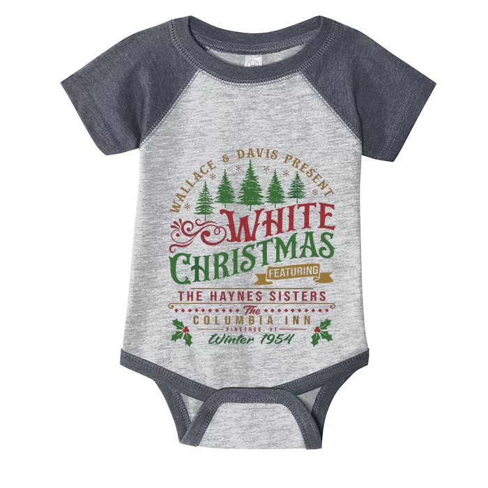 White Christmas Movie 1954 Xmas Song Haynes Sisters Xmas Infant Baby Jersey Bodysuit