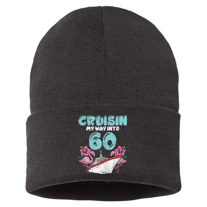 WoM.e.ns Cruisin My Way Into 60 60th Birthday Cruise Vacation Gift Sustainable Knit Beanie