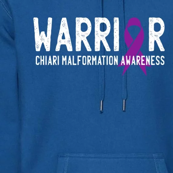 Warrior Chiari Malformation Awareness Purple Ribbon Fighter Cute Gift Premium Hoodie