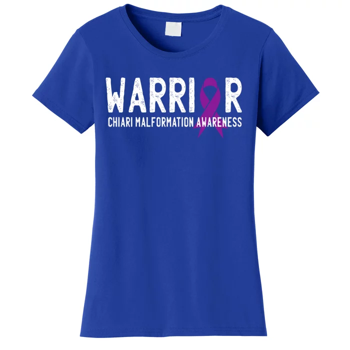 Warrior Chiari Malformation Awareness Purple Ribbon Fighter Cute Gift Women's T-Shirt