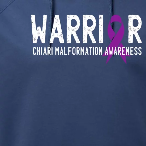 Warrior Chiari Malformation Awareness Purple Ribbon Fighter Cute Gift Performance Fleece Hoodie