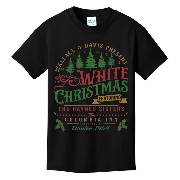 White Christmas Movie 1954 Xmas Song Haynes Sisters Xmas Kids T-Shirt