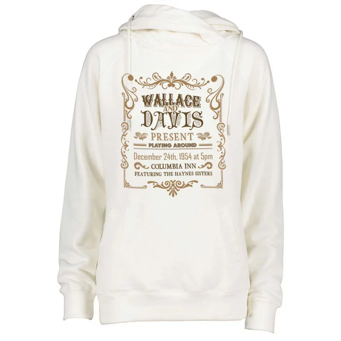 White Christmas Movie Wallace And Davis Present Womens Funnel Neck Pullover Hood