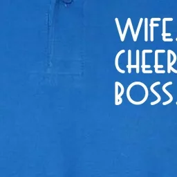 Wife Cheer Mom Boss Cheerleading Cool Gift Softstyle Adult Sport Polo