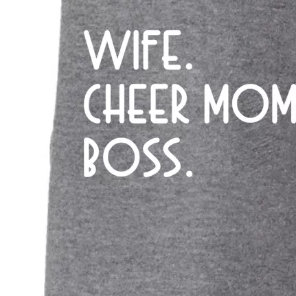 Wife Cheer Mom Boss Cheerleading Cool Gift Doggie 3-End Fleece Hoodie