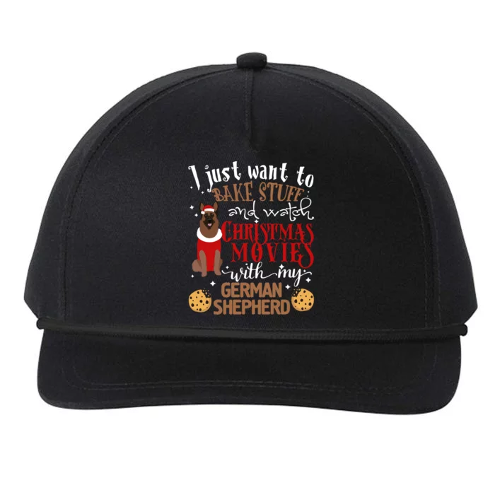 Watch Christmas Movies With My Ger Shepherd Dog Lover Funny Gift Snapback Five-Panel Rope Hat