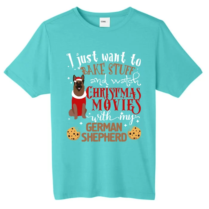 Watch Christmas Movies With My Ger Shepherd Dog Lover Funny Gift ChromaSoft Performance T-Shirt