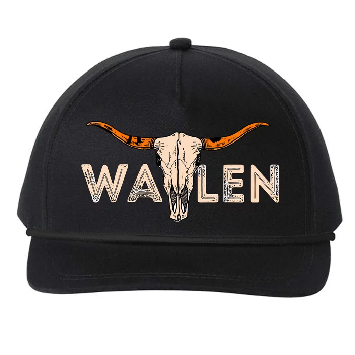 Western Country Music Girl Bull Skull Snapback Five-Panel Rope Hat