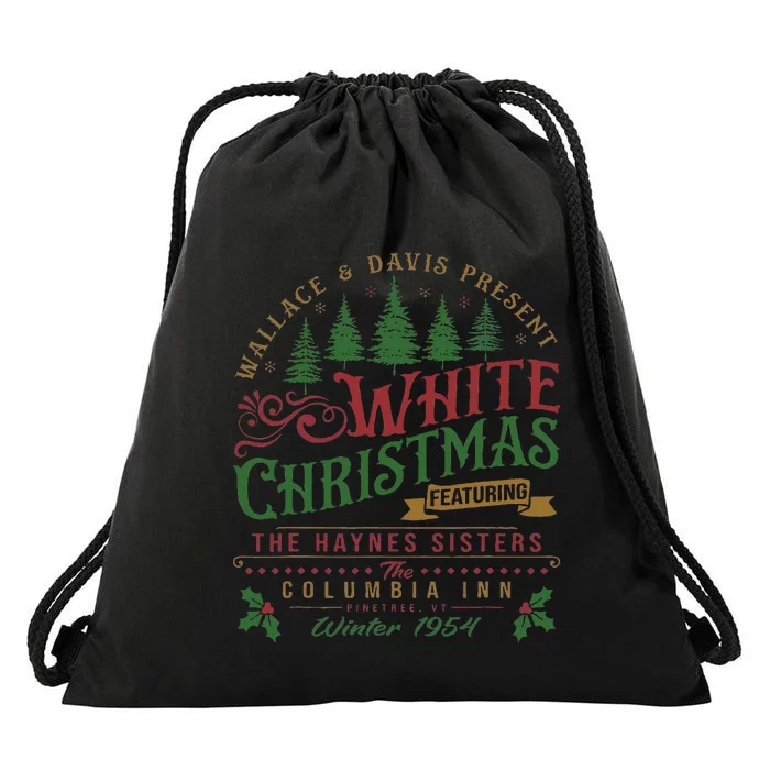 White Christmas Movie 1954 Xmas Song Haynes Sisters Xmas Drawstring Bag