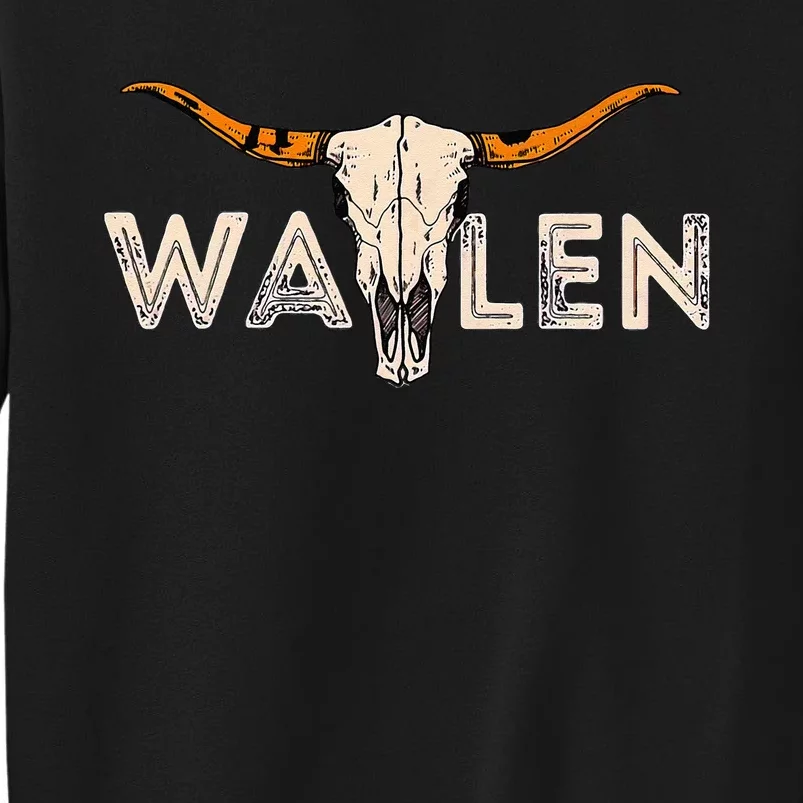 Western Country Music Girl Bull Skull Tall Sweatshirt