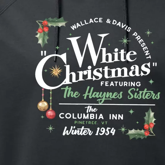 White Christmas Movie Christmas White Movie 1954 Performance Fleece Hoodie