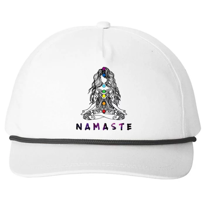 Womens Chakra Meditation Yoga Pose Spiritual Namaste Tattoo Top Snapback Five-Panel Rope Hat