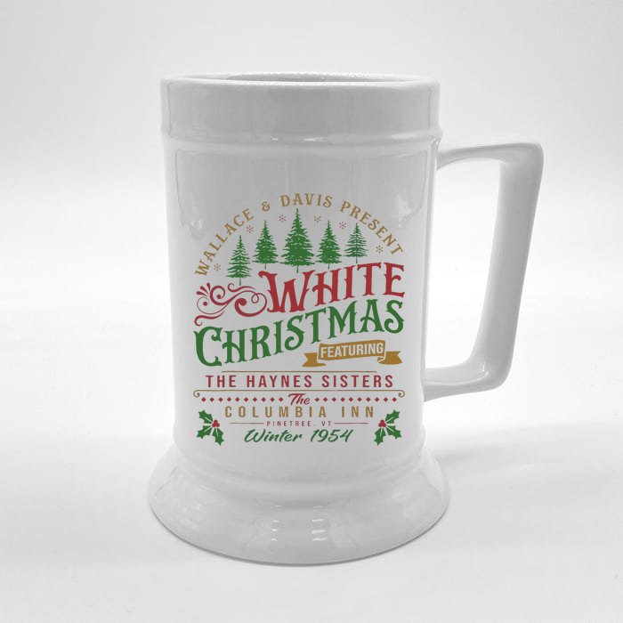 White Christmas Movie 1954 Xmas Song Haynes Sisters Xmas Front & Back Beer Stein